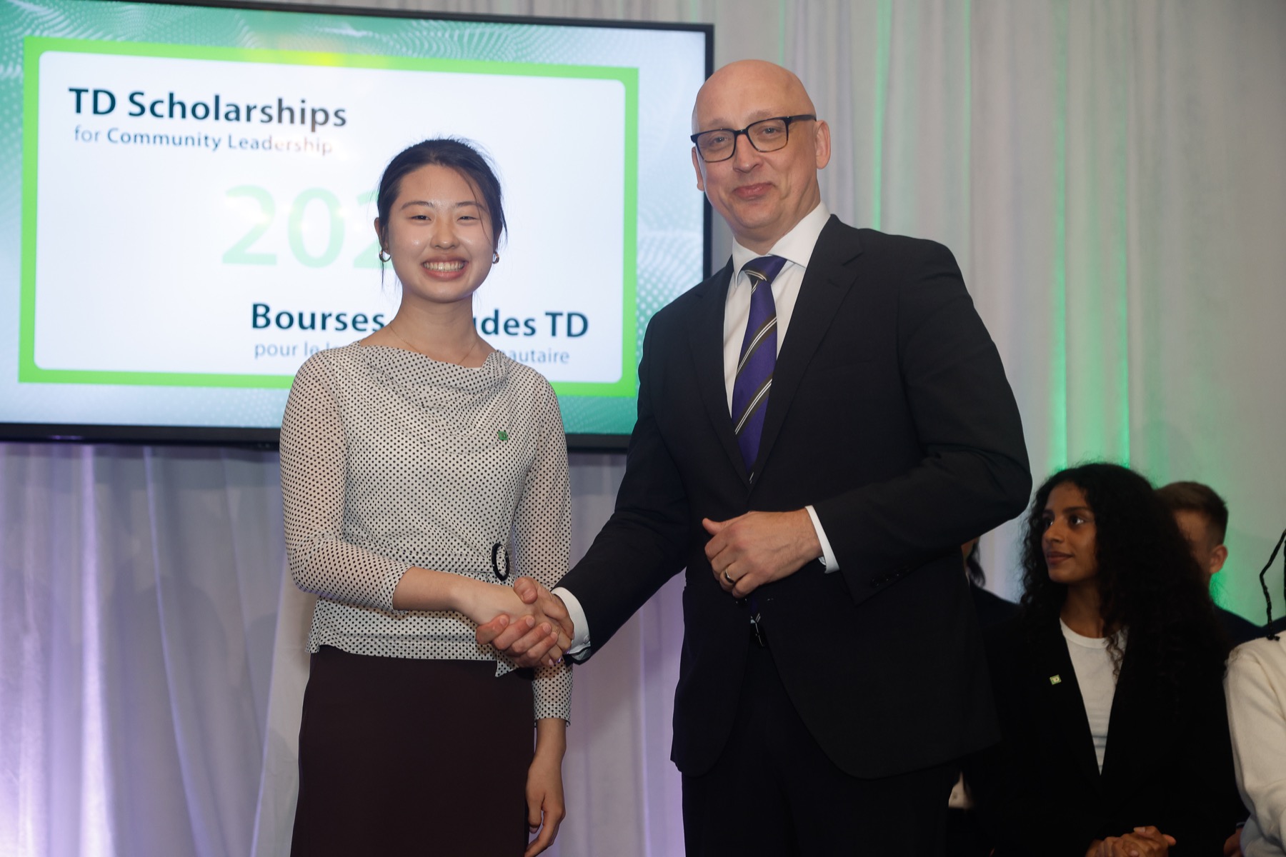 Lisa at the TD Scholarships ceremony